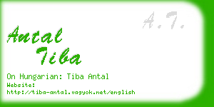 antal tiba business card